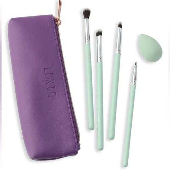 LUXIE Spring Fling 5 Piece Brush set with Case - Picture 1 of 9